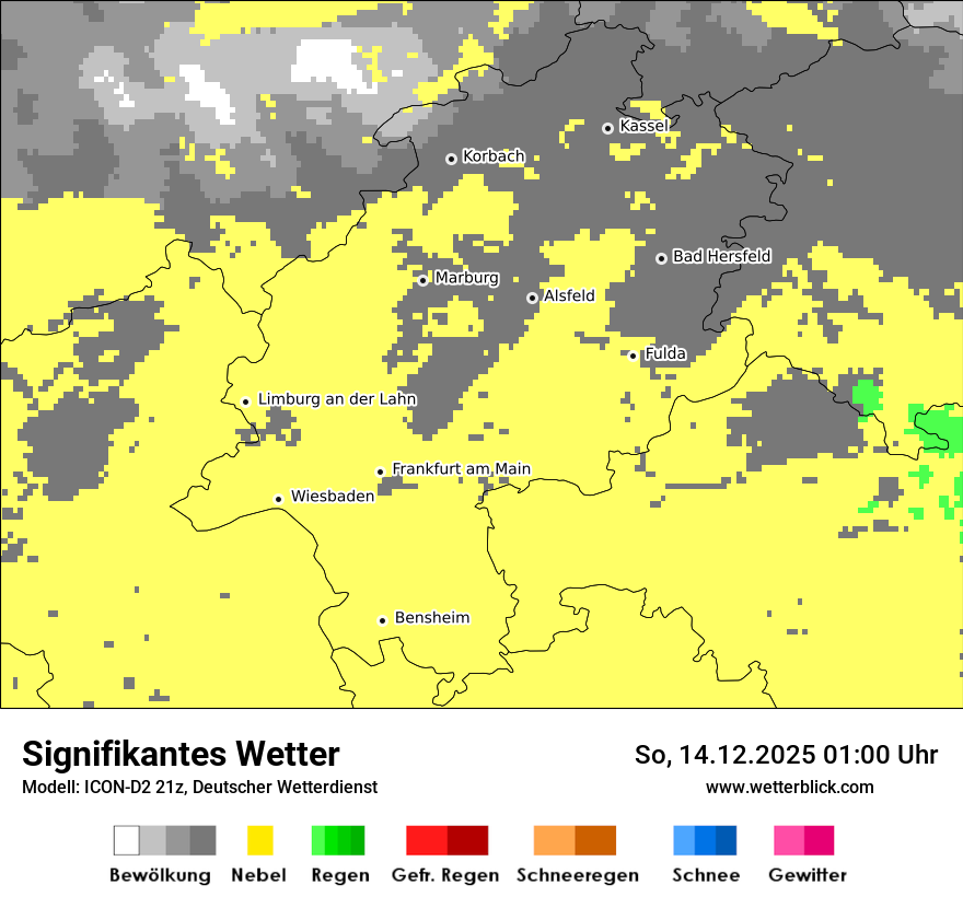 Modellkarten Signifikantes Wetter