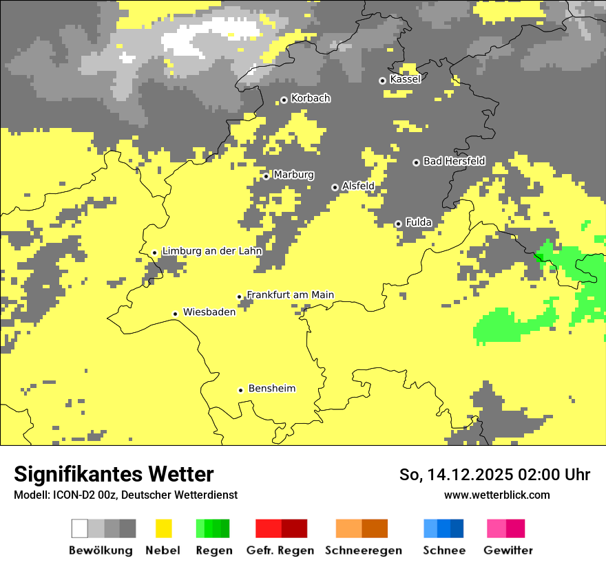 Modellkarten Signifikantes Wetter