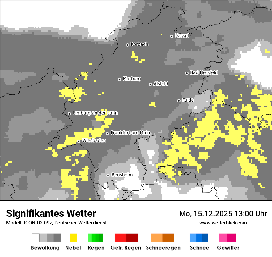 Modellkarten Signifikantes Wetter
