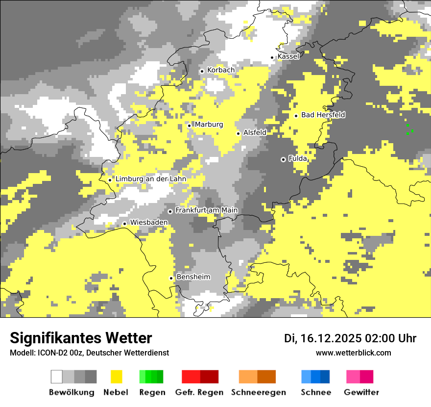 Modellkarten Signifikantes Wetter