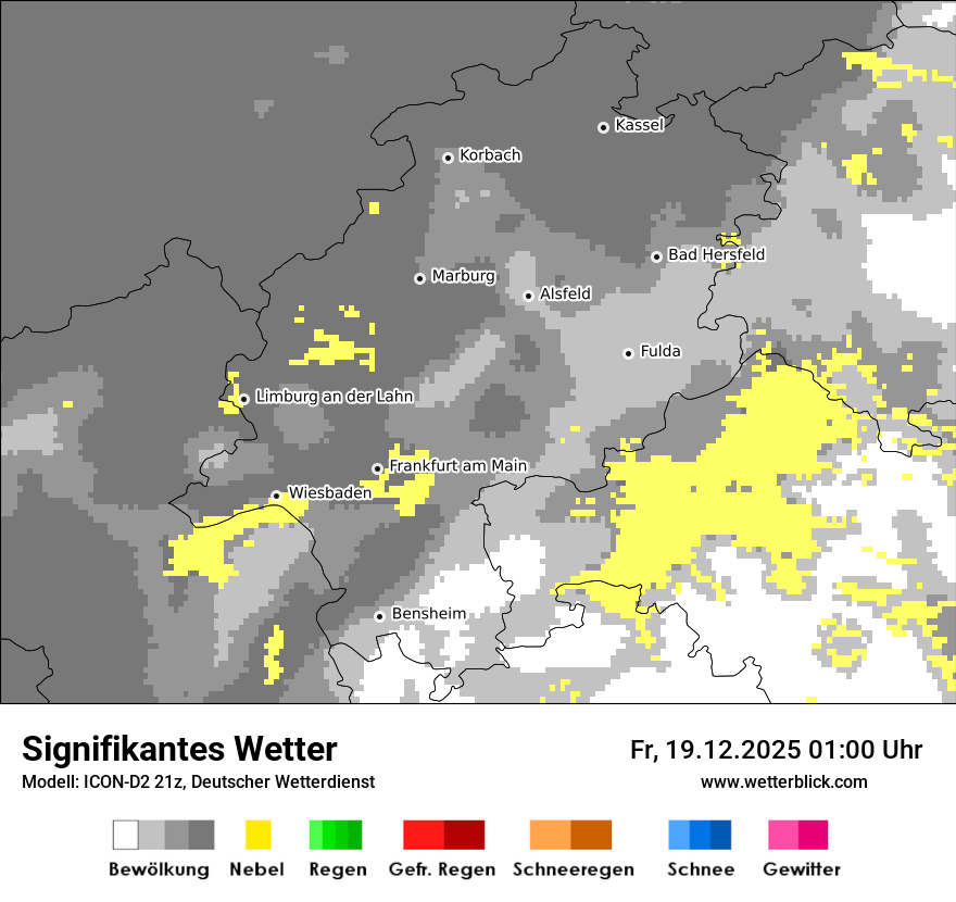 Modellkarten Signifikantes Wetter