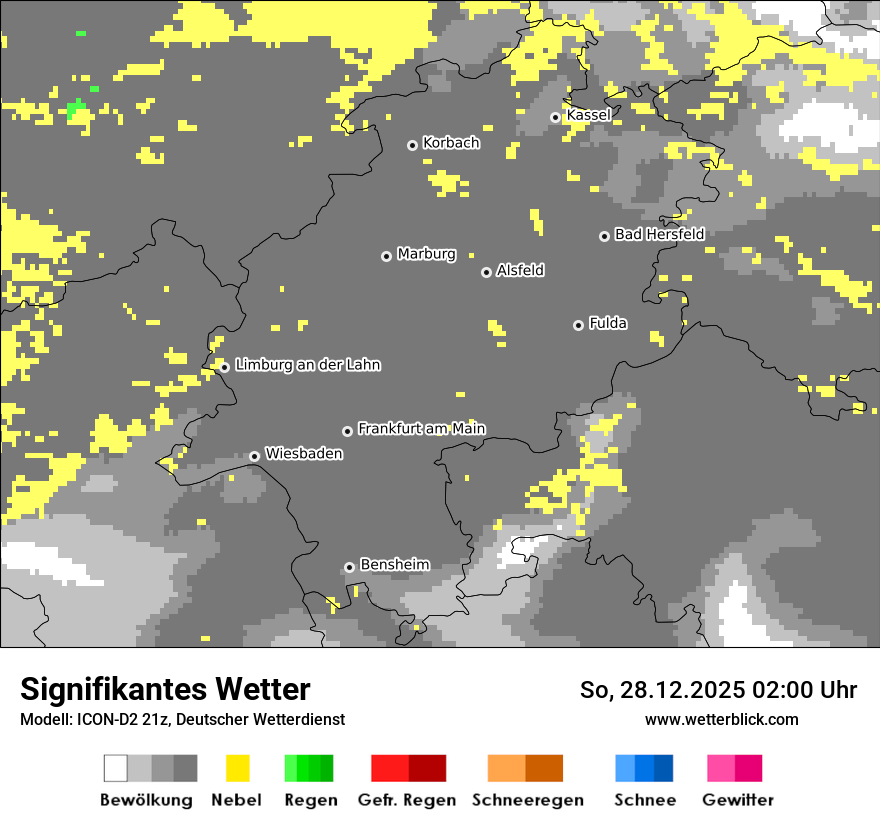 Modellkarten Signifikantes Wetter