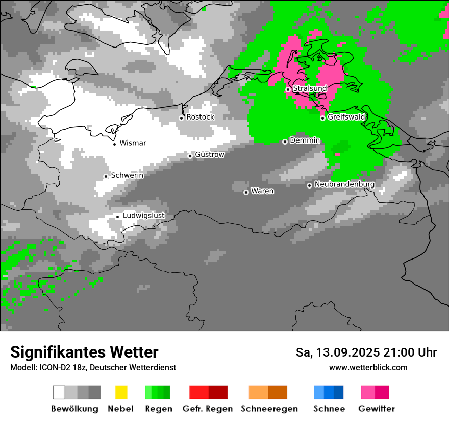Modellkarten Signifikantes Wetter