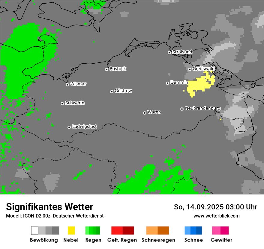Modellkarten Signifikantes Wetter