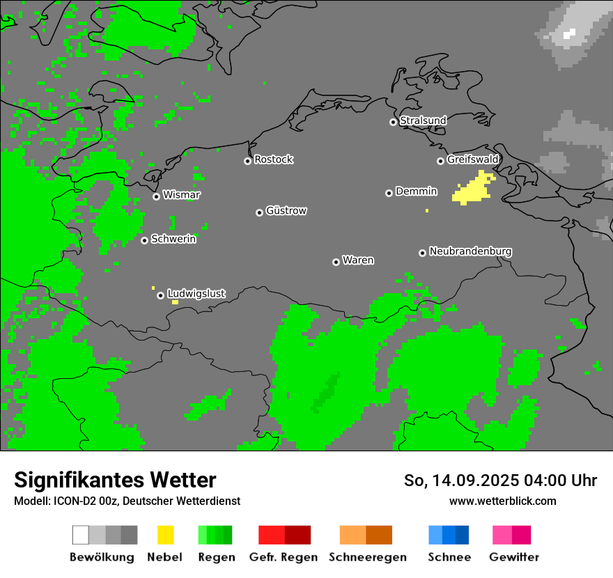 Modellkarten Signifikantes Wetter