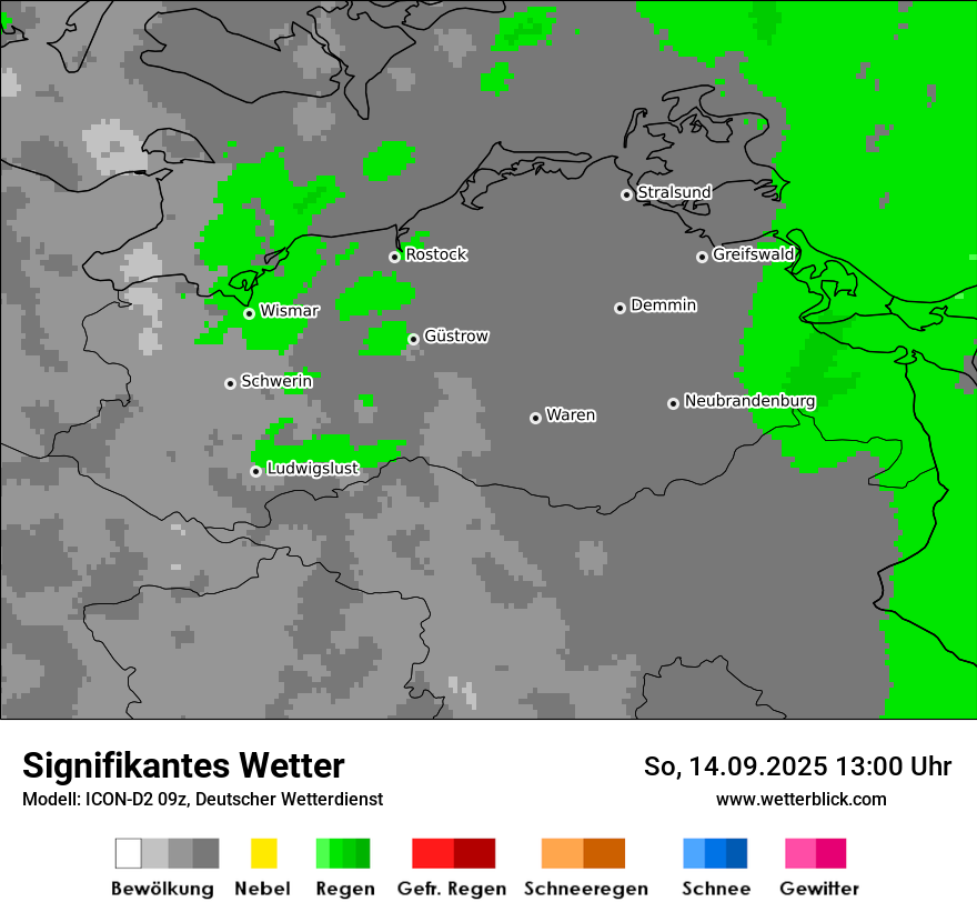 Modellkarten Signifikantes Wetter
