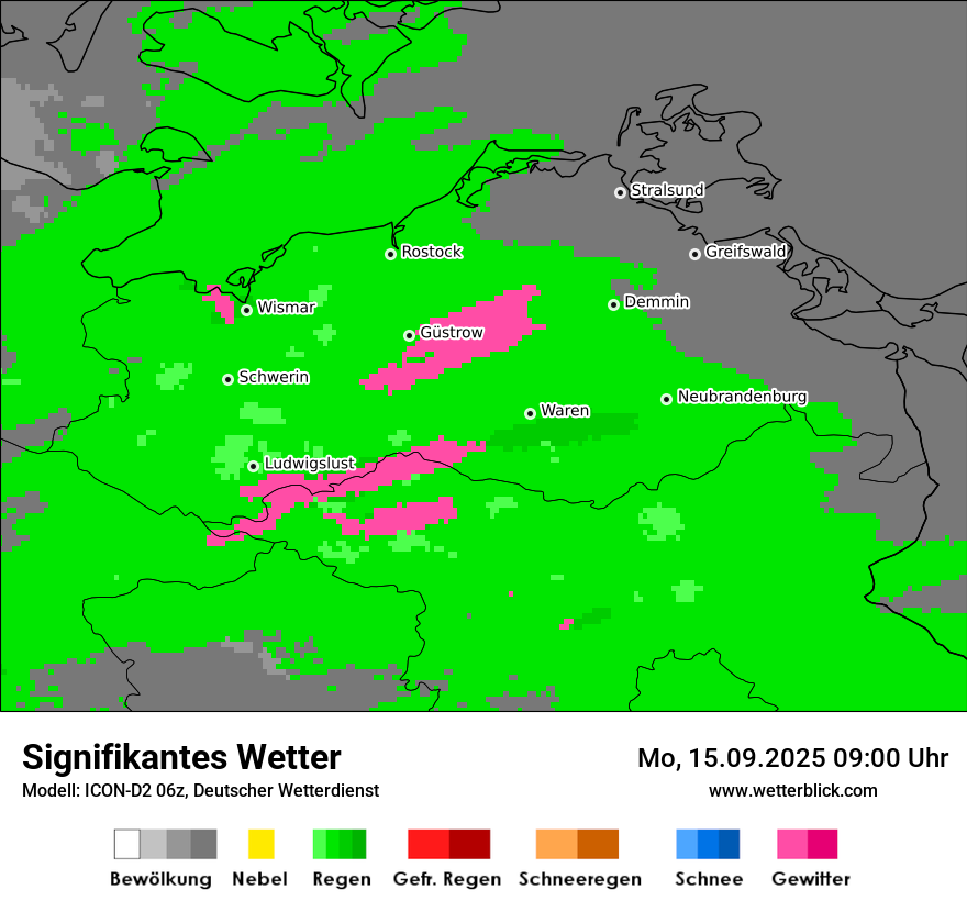 Modellkarten Signifikantes Wetter