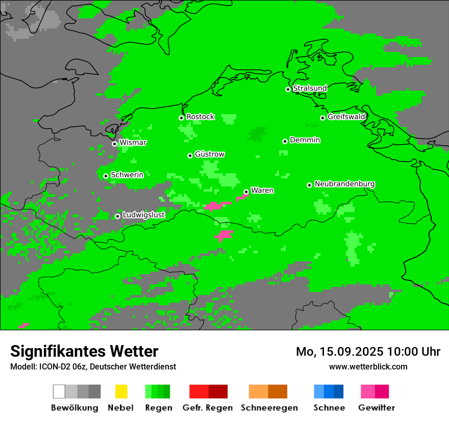 Modellkarten Signifikantes Wetter