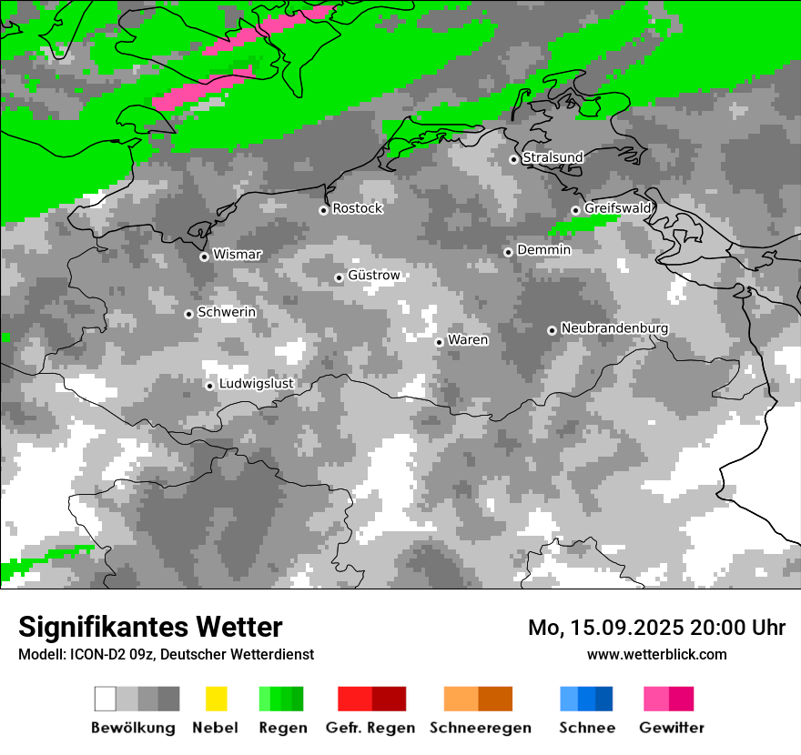 Modellkarten Signifikantes Wetter