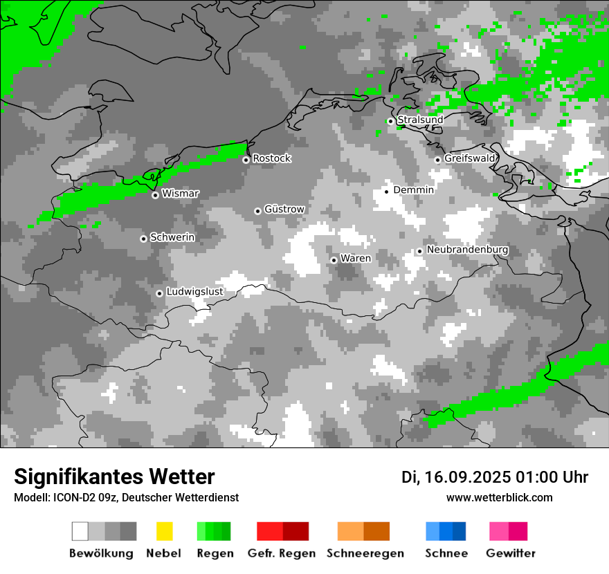 Modellkarten Signifikantes Wetter