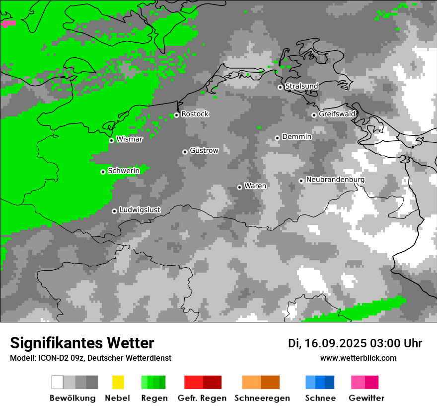 Modellkarten Signifikantes Wetter