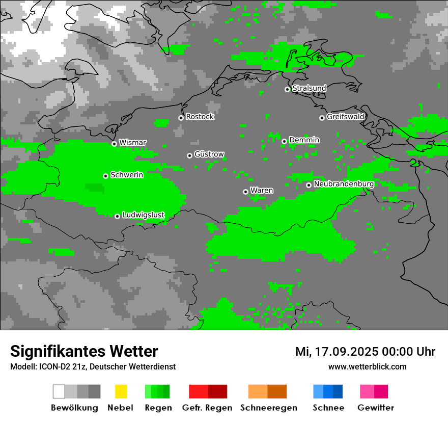 Modellkarten Signifikantes Wetter