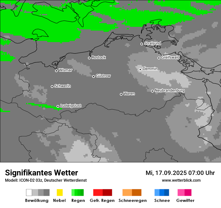 Modellkarten Signifikantes Wetter
