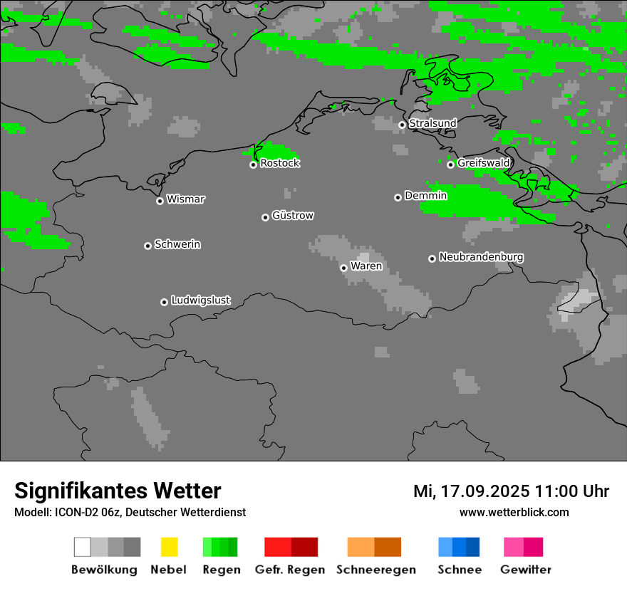Modellkarten Signifikantes Wetter