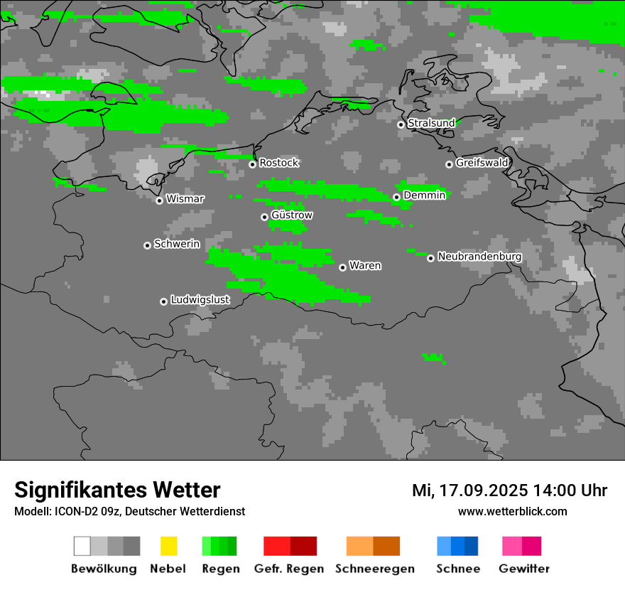 Modellkarten Signifikantes Wetter