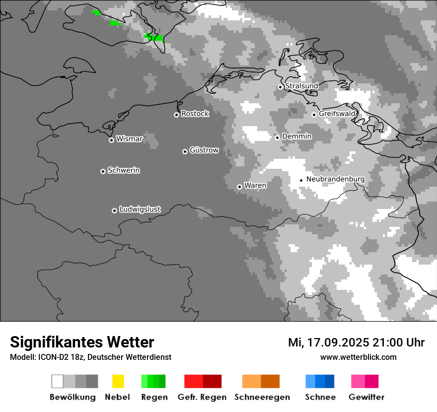 Modellkarten Signifikantes Wetter