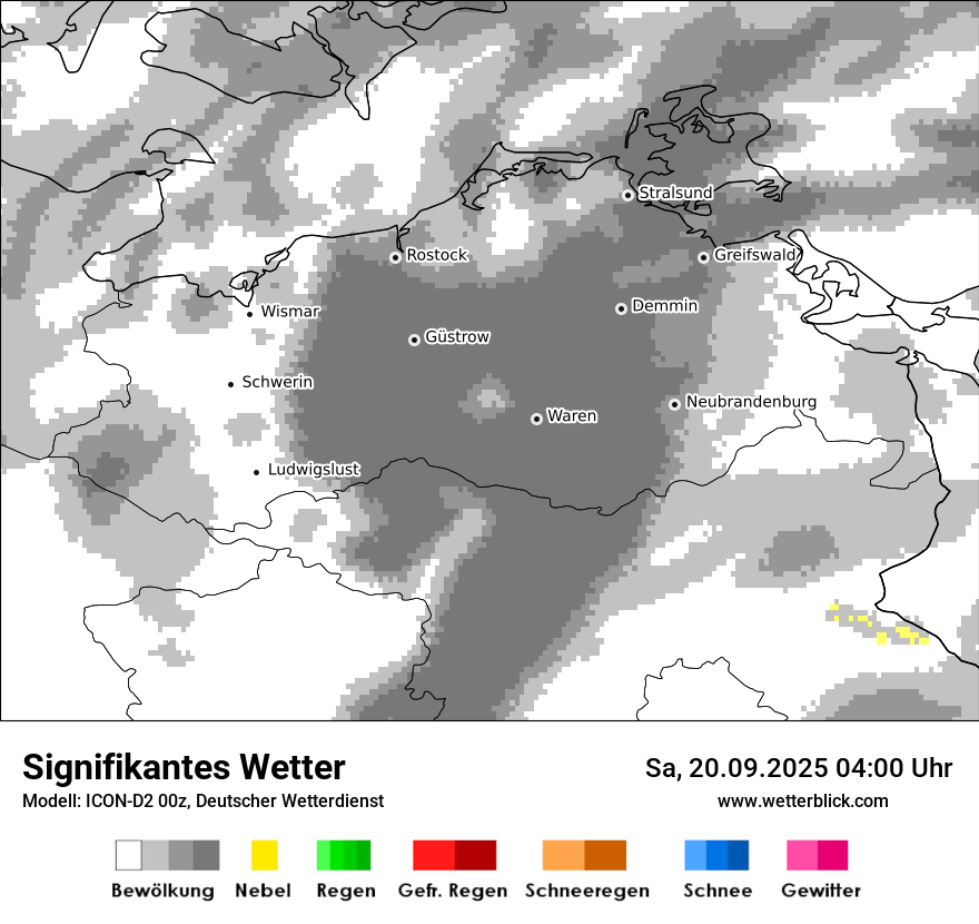 Modellkarten Signifikantes Wetter