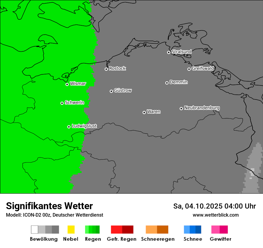 Modellkarten Signifikantes Wetter
