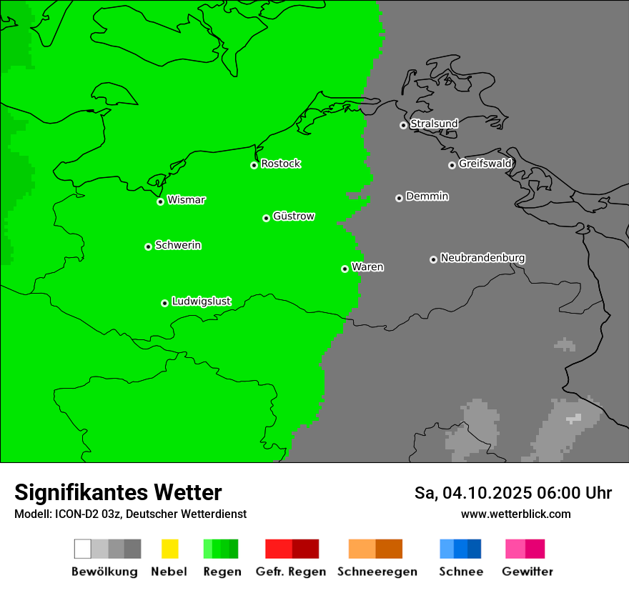 Modellkarten Signifikantes Wetter