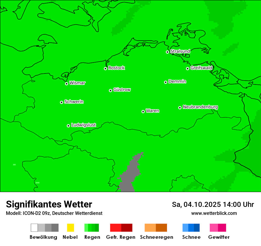 Modellkarten Signifikantes Wetter