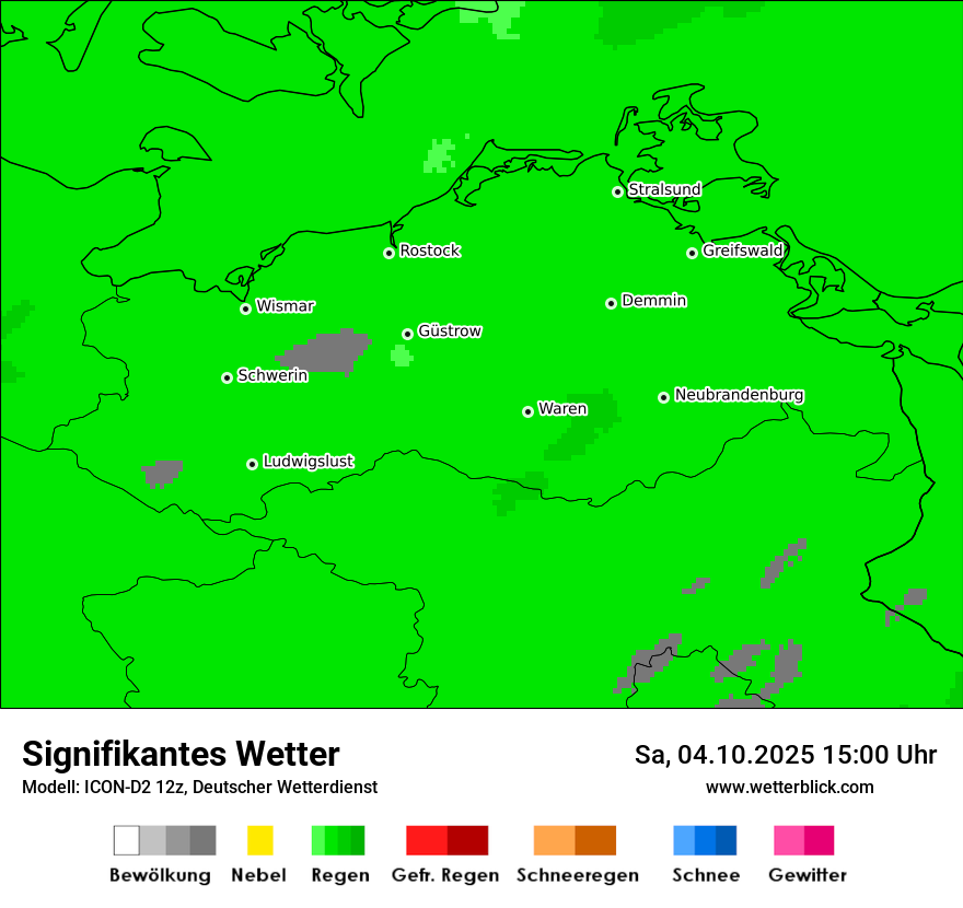 Modellkarten Signifikantes Wetter