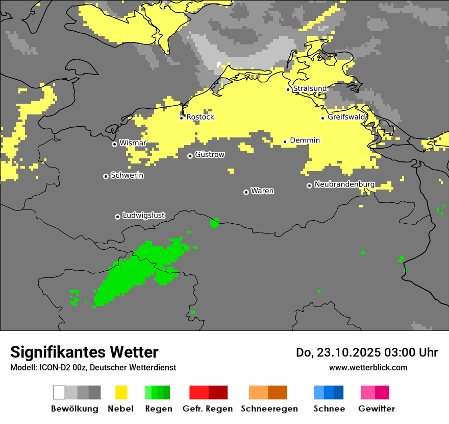 Modellkarten Signifikantes Wetter