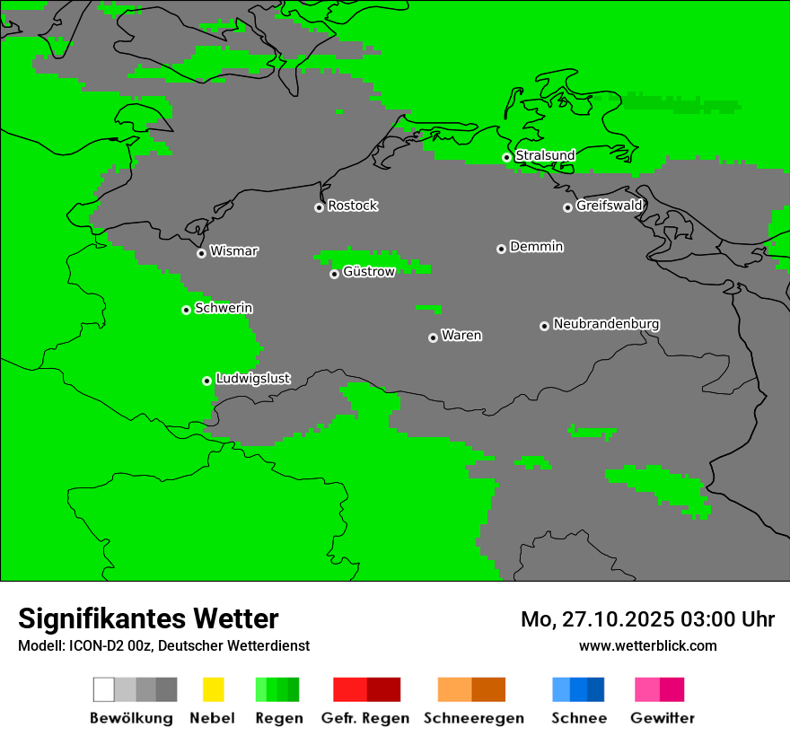 Modellkarten Signifikantes Wetter