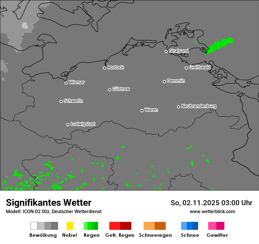 Modellkarten Signifikantes Wetter
