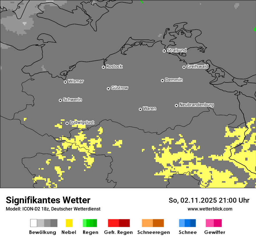 Modellkarten Signifikantes Wetter