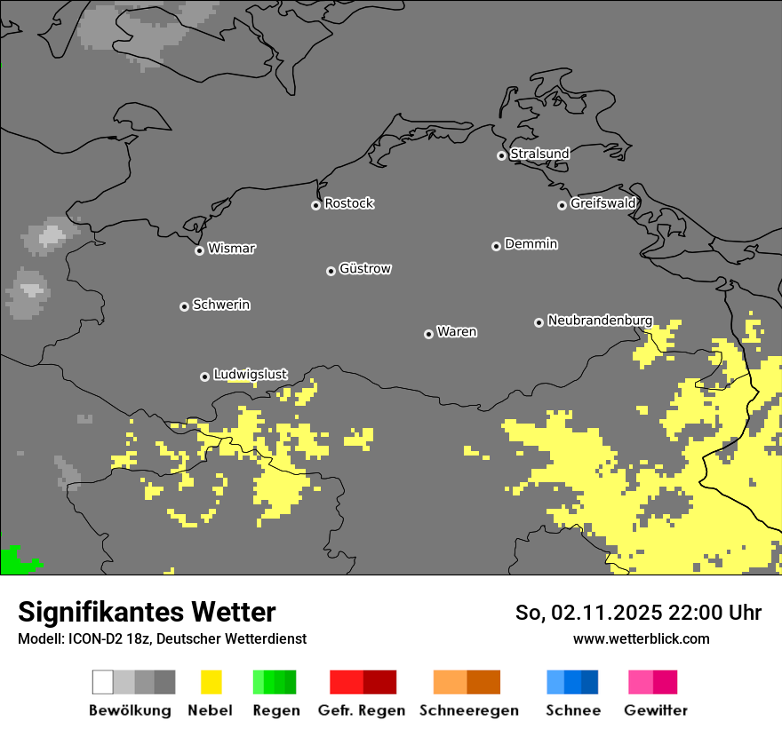 Modellkarten Signifikantes Wetter