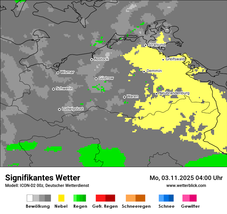 Modellkarten Signifikantes Wetter