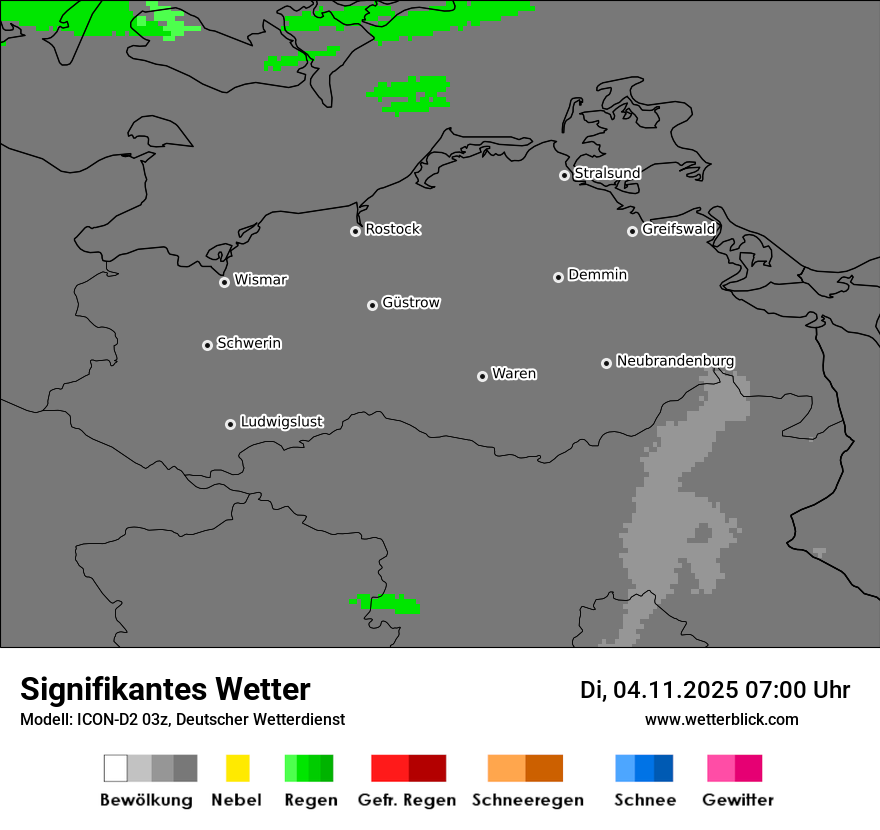Modellkarten Signifikantes Wetter