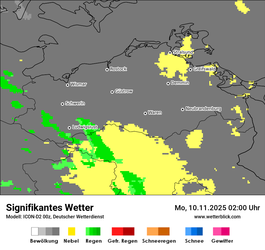 Modellkarten Signifikantes Wetter