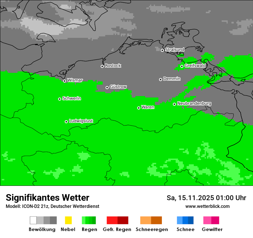 Modellkarten Signifikantes Wetter