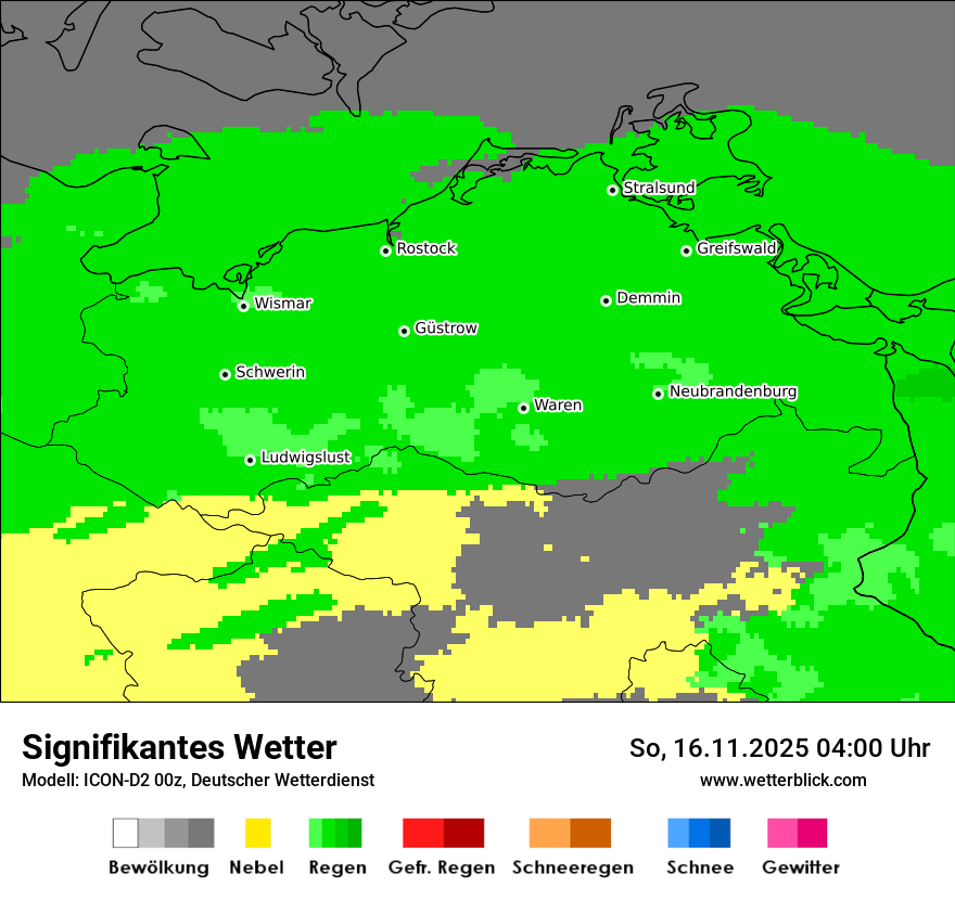 Modellkarten Signifikantes Wetter