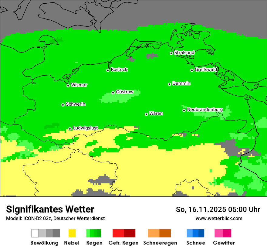 Modellkarten Signifikantes Wetter