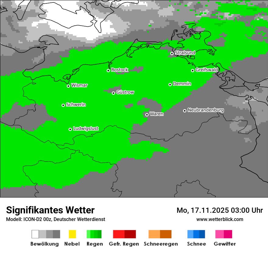 Modellkarten Signifikantes Wetter