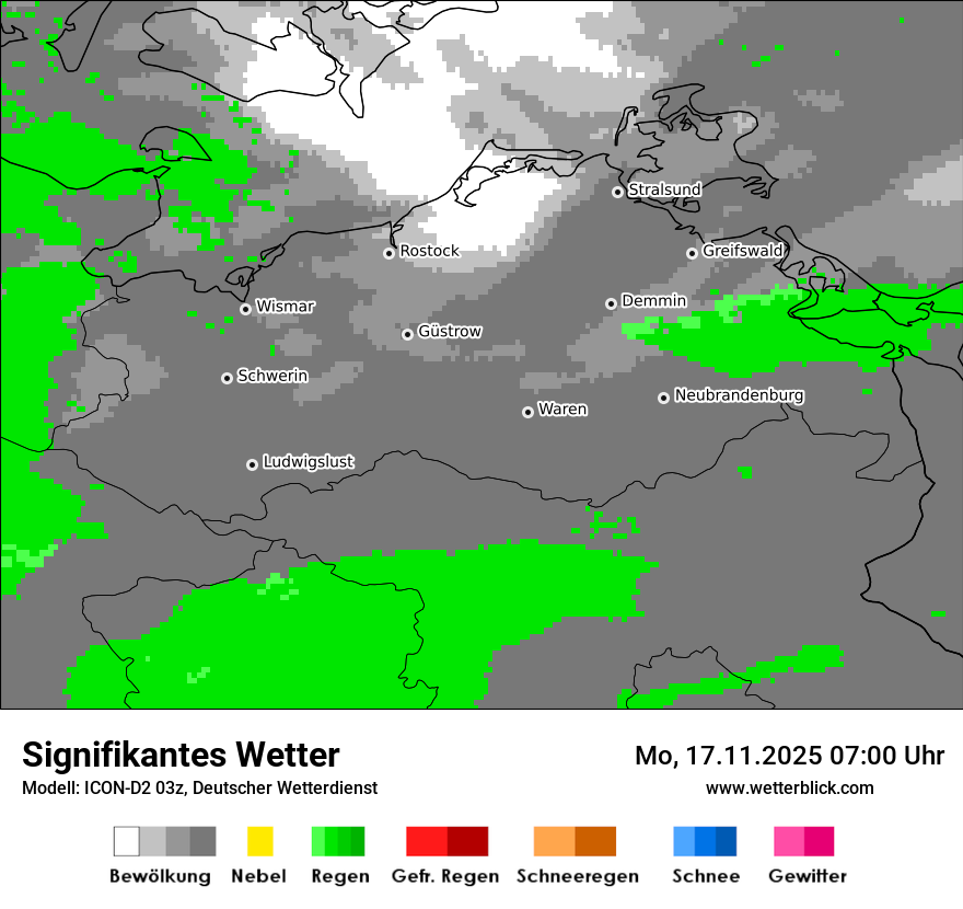 Modellkarten Signifikantes Wetter