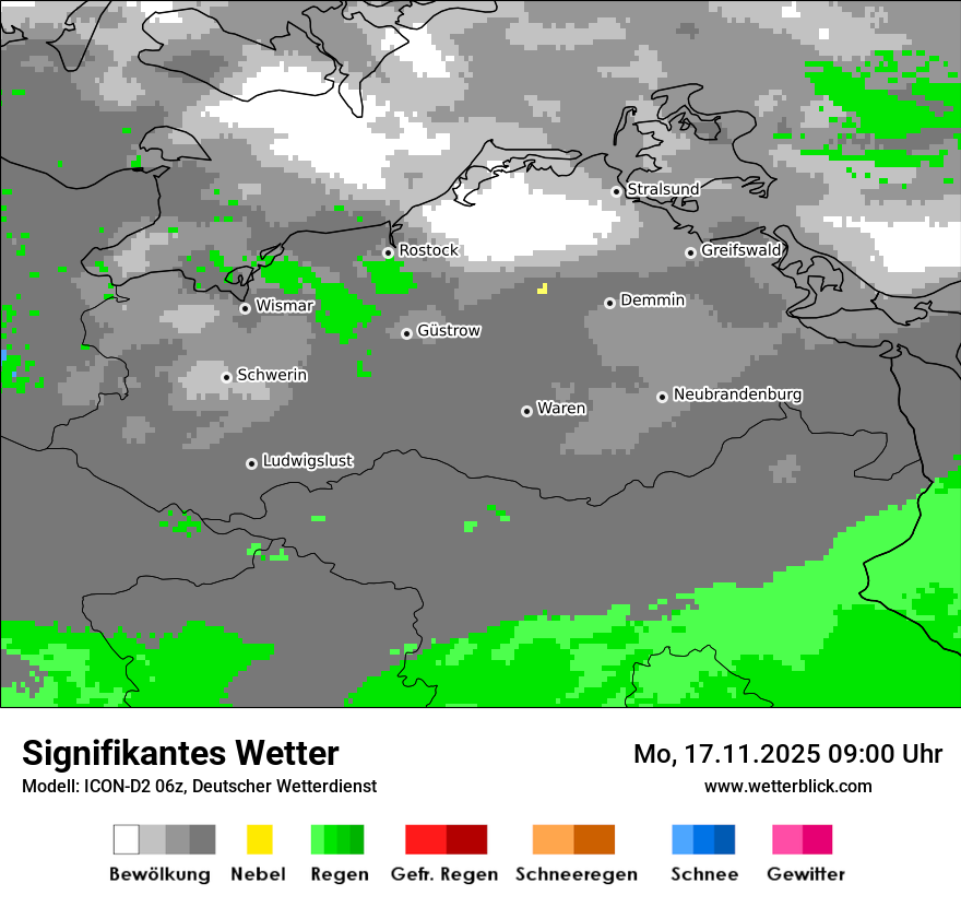 Modellkarten Signifikantes Wetter