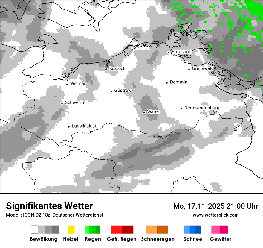 Modellkarten Signifikantes Wetter