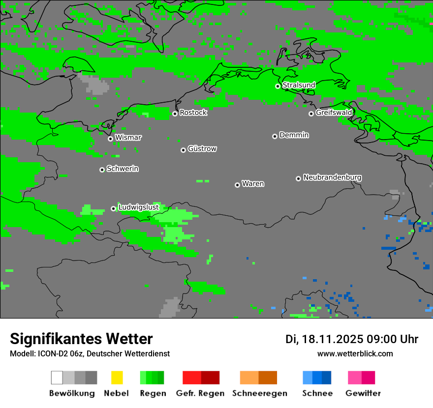 Modellkarten Signifikantes Wetter