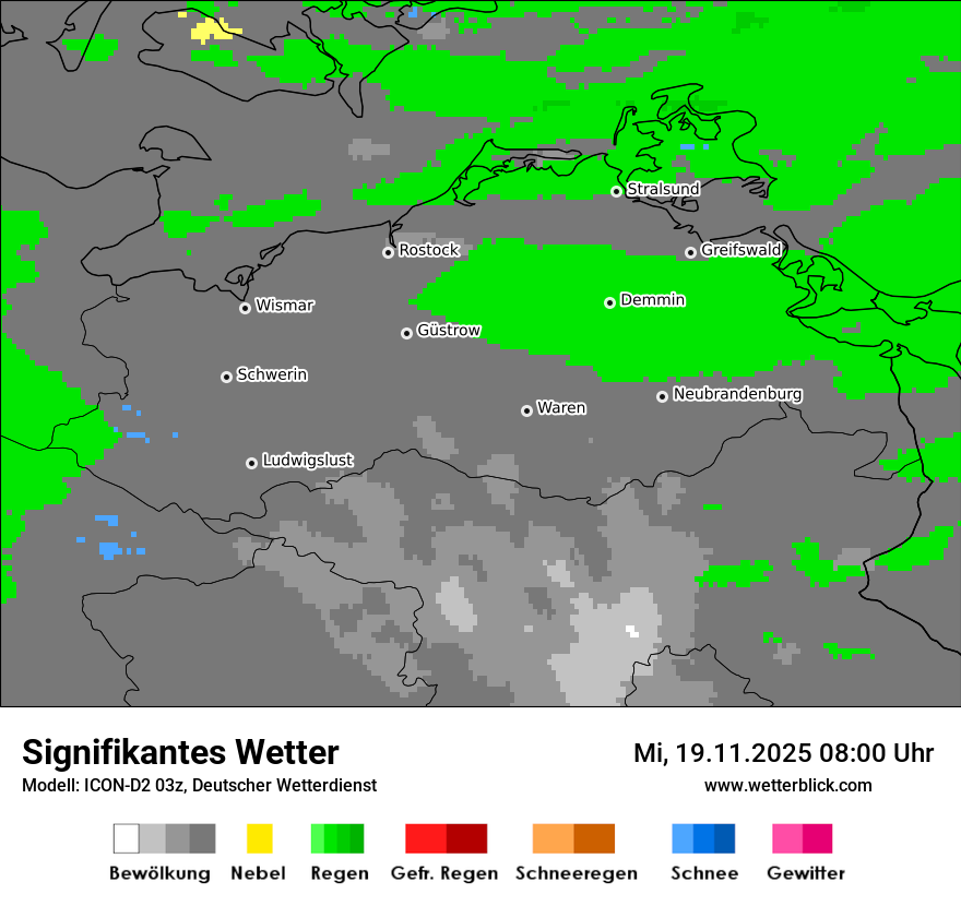 Modellkarten Signifikantes Wetter