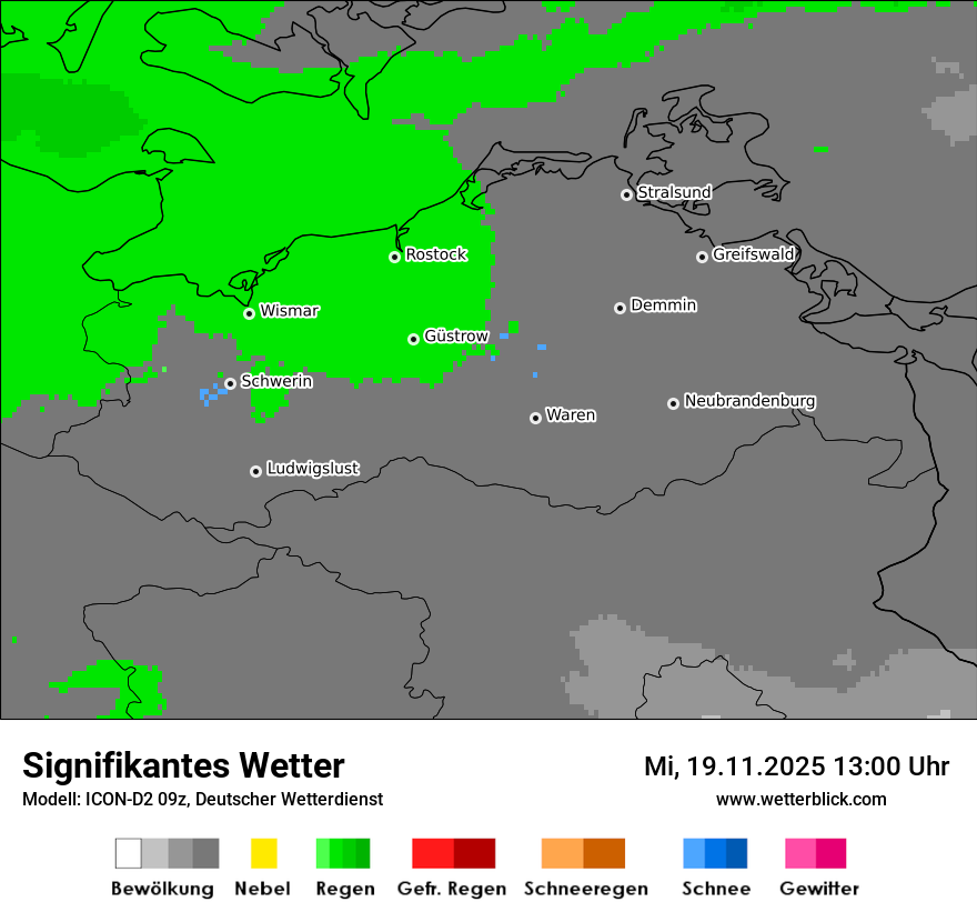 Modellkarten Signifikantes Wetter