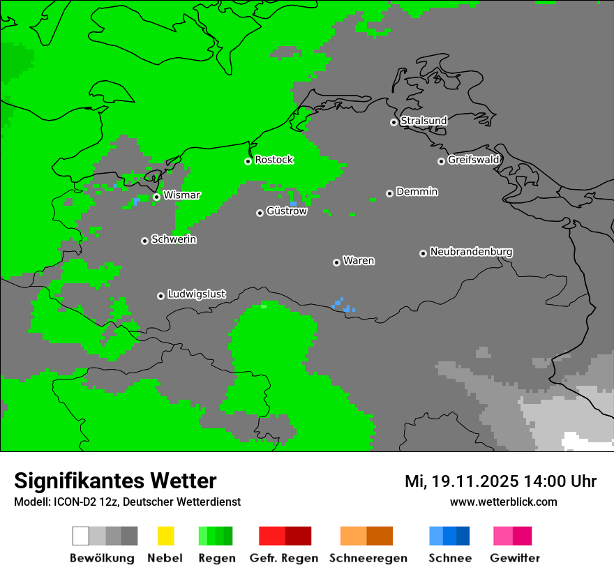 Modellkarten Signifikantes Wetter