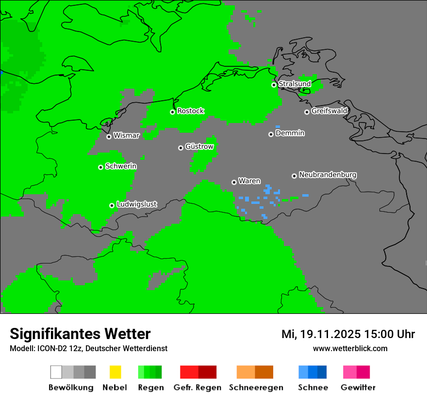 Modellkarten Signifikantes Wetter
