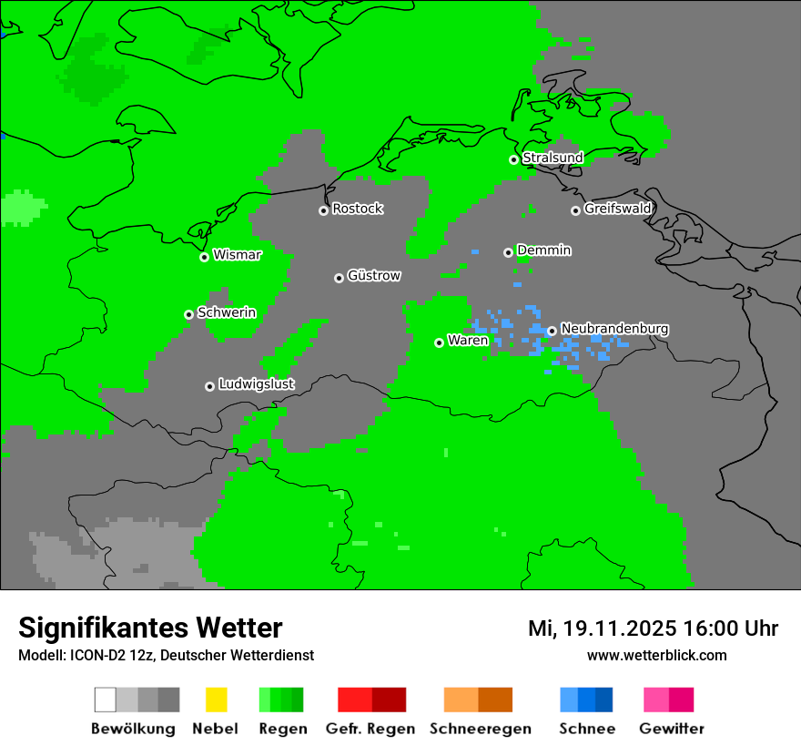 Modellkarten Signifikantes Wetter