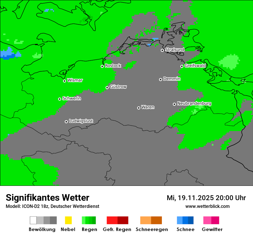 Modellkarten Signifikantes Wetter