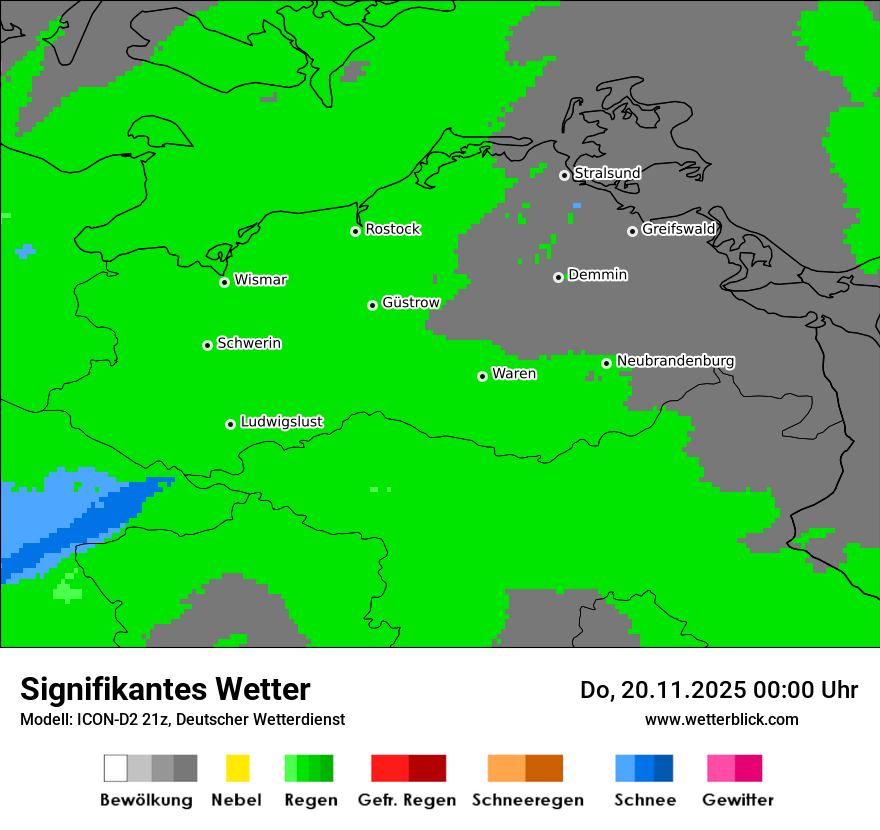 Modellkarten Signifikantes Wetter