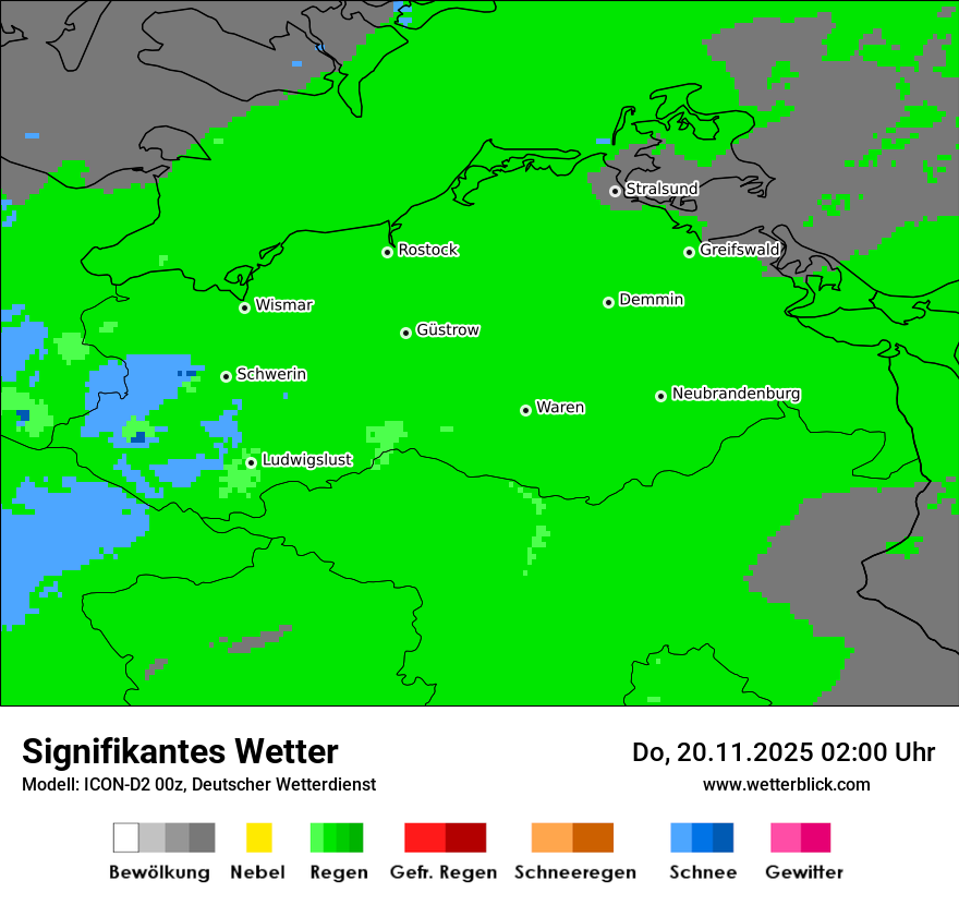 Modellkarten Signifikantes Wetter
