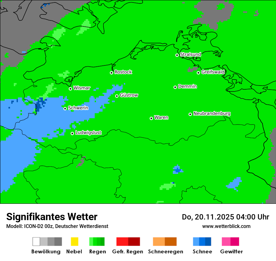 Modellkarten Signifikantes Wetter